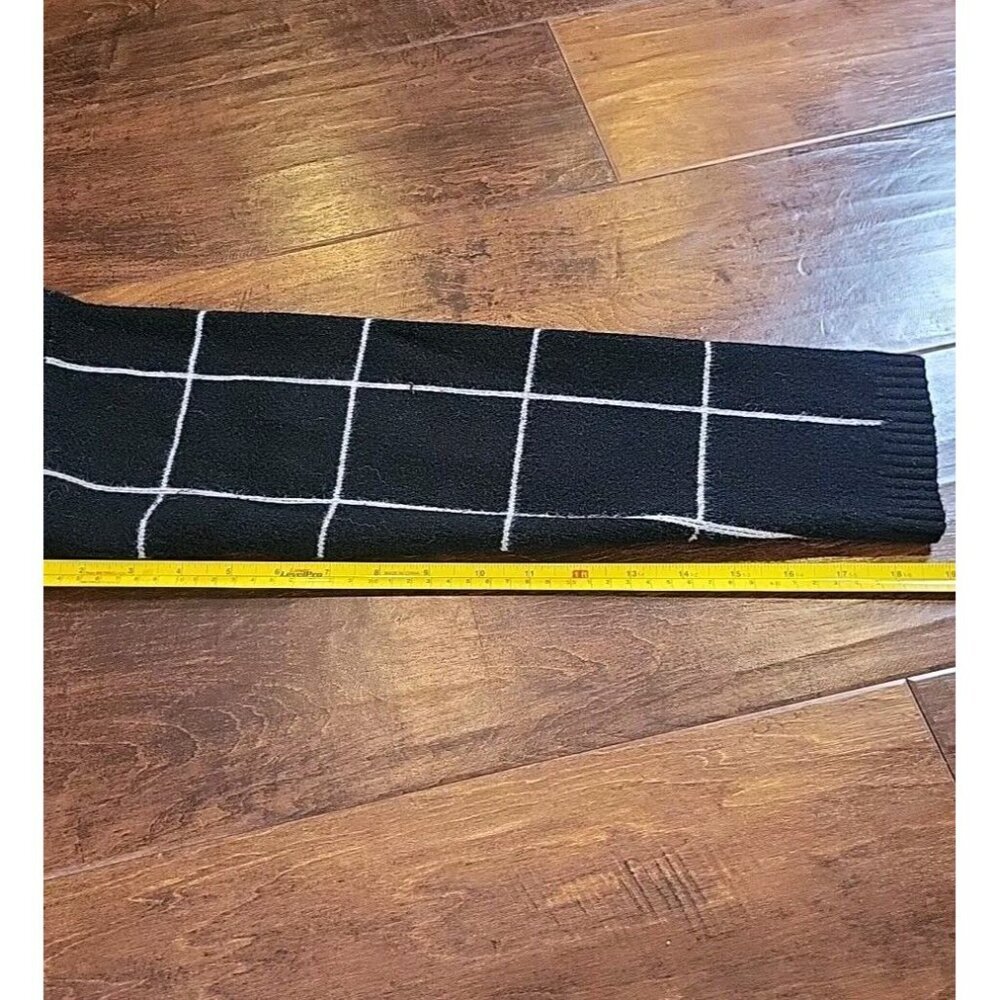 Kirundo Grid Pattern Black Turtleneck Drop Should… - image 8